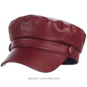 EOZY Women Fashion Newsboy Hat Pu Leather Cabbie Fiddler Sailor Gatsby Cap for Autumn Winter Maroon at  Women’s Clothing store