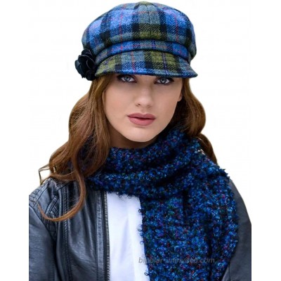 Green Plaid Ladies Newsboy Hat Made in Ireland One Size Fits Most at  Women’s Clothing store