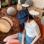 Meyaus Women Spring Summer Fall Denim Newsboy Cap Cabbie Paperboy Painter Visor Hat at Women’s Clothing store