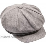 MINAKOLIFE Womens Classic Wool Newsboy Caps Visor 8 Panel Gatsby Apple Cabbie Hat at Women’s Clothing store