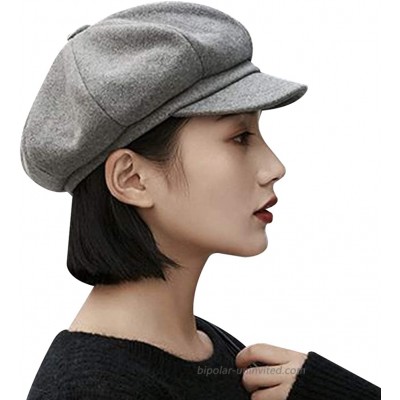 MINAKOLIFE Womens Classic Wool Newsboy Caps Visor 8 Panel Gatsby Apple Cabbie Hat at  Women’s Clothing store