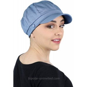 Newsboy Cap for Women Cabbie Summer Hats Ladies Small Heads Chemo Headwear Denim Blue Head Coverings Darby Denim Blue at  Women’s Clothing store