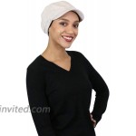 Newsboy Cap for Women Summer Hats Chemo Headwear Ladies Head Coverings Linen Blend Tweed Cabbie London TAN Tweed at Women’s Clothing store