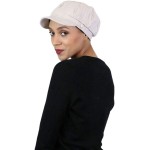 Newsboy Cap for Women Summer Hats Chemo Headwear Ladies Head Coverings Linen Blend Tweed Cabbie London TAN Tweed at Women’s Clothing store