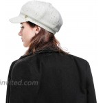 PanPacSight Women's Newsboy Hats Spring Wool Cabbie Beret Tweed Paperboy Cap White at Women’s Clothing store