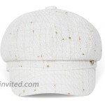 PanPacSight Women's Newsboy Hats Spring Wool Cabbie Beret Tweed Paperboy Cap White at Women’s Clothing store