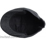 RaOn N04 Herringbone Soft Pattern Driving Wool Ivy Cap Cabbie Ascot Newsboy Beret Hat Black at Men’s Clothing store