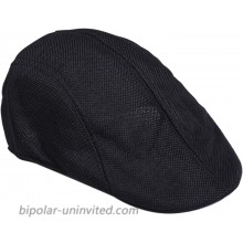 Sepia Mens Womens Linen Plain Flat Newsboy Hat Cap Black at  Men’s Clothing store