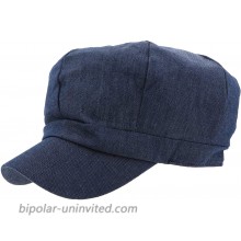 Women's Classic Denim Newsboy Cap Hat with Visor - Blue at  Women’s Clothing store