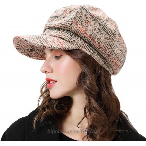 Womens Newsboy Cap Wool Visor Cabbie Fiddler Winter Spring Octagonal Paperboy Hat Girls Gift Beige at  Women’s Clothing store