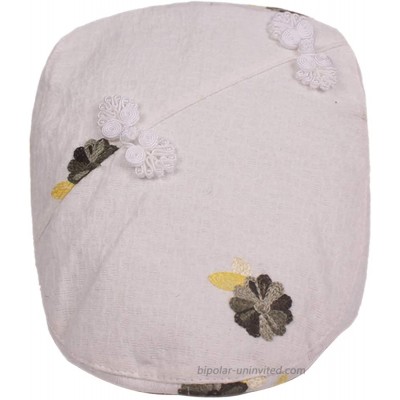XRDSS Women Flat Cap Floral Embroidered Graffiti Lace Cotton Peaked Cap Duckbill Hat White at  Women’s Clothing store
