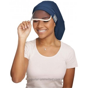 Hairbrella XL Women’s Rain Hat Waterproof Sun Protection Satin-Lined Packable for Voluminous and Long Hair Teal XL