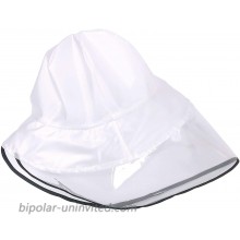 Outdoor UV Protection Rain Cap Waterproof Rain Hat Wide Brim Bucket Hat White at  Women’s Clothing store