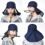 Waterproof Protection Rain Hats for Women Wide Brim Fishing Bicycle Foldable Ladies Bucket Safari Crushable Navy Blue at Women’s Clothing store
