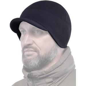 2SBR 2SABERS Fleece Winter Beanie with Visor - Men Women - Earflap Brim Skull Watch Cap Hat