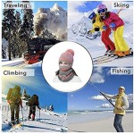 3 in 1 Winter Knitted Beanie Hat Scarf Mouth Mask Set for Women Girls Warm Fleece Lined Ski Cap with Pompom Neck Warmer Pink at Women’s Clothing store