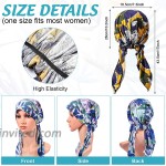 4 Pieces Women Pre Tied Turban Bandana Beanie Hat Sleep Hair Headscarf Cover Hat Chic Style at Women’s Clothing store