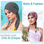 4 Pieces Women Pre Tied Turban Bandana Beanie Hat Sleep Hair Headscarf Cover Hat Chic Style at Women’s Clothing store