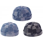 4UFiT Brimless Docker Hat Rolled Cuff Harbour Hat Beanie Watch Cap Adjustable Landlord Hat Sailor No Brim Skull Cap at Men’s Clothing store