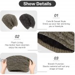 Ababalaya 2PCS Unisex Knit Slouchy Beanie Winter Baggy Cap Skull Hats for Women Colorful02