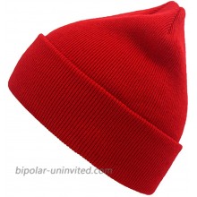 Acrylic Beanie Knit Hat Winter Knitted Cap Stocking Hat Skull Cap for Men and Women Red at  Men’s Clothing store
