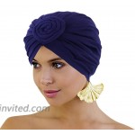 African Flower Head Wraps Turban for Women Pattern Knot Pre-Tied Bonnet Beanie Cap Headwrap Bonnets Head Scarf for Women… at Women’s Clothing store