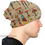 African Women Afrocentric Artwork Women Winter Hat Warm Thick Baggy Slouchy Beanie Cap for Men Women Gifts at Women’s Clothing store
