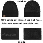 ANJUREN Beanie Hat Scarf Scarves Gloves Women Men Adult Winter Warm Snow Knitted Skull Cap Touch Glove Mittens one Szie Black at Women’s Clothing store