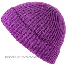 Beanie Men Women Skull Caps Bling Shiny Hats Thick Stretchy Plain Short Knit Daily Headwear Purple at  Women’s Clothing store