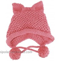 BIBITIME Women's Hat Cat Ear Crochet Braided Knit Caps Warm Snowboarding Winter One Size Pink at  Women’s Clothing store