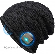 Bluetooth Beanie Gifts for Men and Women Stocking Stuffers Beanie Hats with Bluetooth Headphones for Outdoor Sports Running Skating Heartwarming fit for Mens Women Mom Girls Wife Black