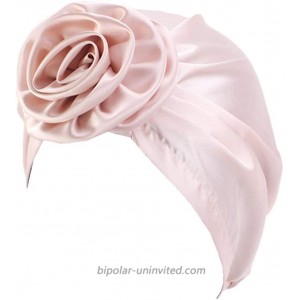 CCCHO Women’s Satin Flower Elastic Turban Beanie Head Wrap Chemo Cap Hair Loss Hat Pink at  Women’s Clothing store