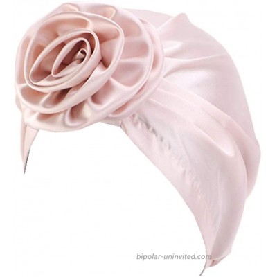 CCCHO Women’s Satin Flower Elastic Turban Beanie Head Wrap Chemo Cap Hair Loss Hat Pink at  Women’s Clothing store