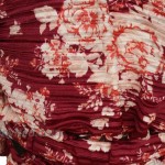 Chemo Beanies Burgundy Floral Pleated Knit at Women’s Clothing store