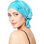 Chemo Beanies Molly Aqua Dye Ruffle at Women’s Clothing store