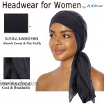 Chemo Headwear Turbans for Women Long Hair Head Scarf Headwraps Cancer Elastic Hats Night Sleep Hat Cap Black at Women’s Clothing store