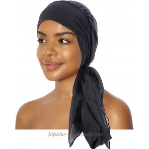 Chemo Headwear Turbans for Women Long Hair Head Scarf Headwraps Cancer Elastic Hats Night Sleep Hat Cap Black at  Women’s Clothing store