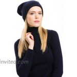 Citizen Cashmere Oversized Slouchy Beanie Winter Hat for Women - 100% Cashmere Navy Blue 45 303-03-09 at Women’s Clothing store