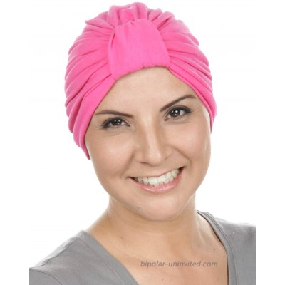 Classic Cotton Turban Pleated Chemo Cap for Women with Cancer in Hot Pink at  Women’s Clothing store
