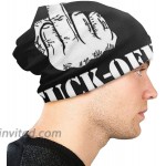 Fuck Off Unisex Beanie Hat Cuffed Plain Skull Knit Hat Cap Black at Men’s Clothing store