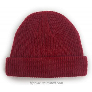 Geqian1982 Unisex Cap Wool Beanie Hats for Winter Warm Hat Fleece Skull Caps Women Knit Hat Wine Red at  Men’s Clothing store