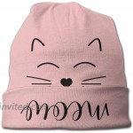 Gianlaima Pink Cute Cat Paw Print Meow Pink Cute Cat Paw Print Meow Pink Cute Cat Paw Print Meow Slouchy Beanies Knitted Hat Skull Cap for Men Women Headwear Sleep Cancer Chemo Black13 One Size at Men’s Clothing store