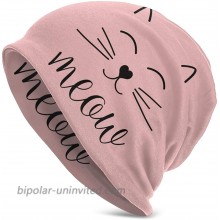 Gianlaima Pink Cute Cat Paw Print Meow Pink Cute Cat Paw Print Meow Pink Cute Cat Paw Print Meow Slouchy Beanies Knitted Hat Skull Cap for Men Women Headwear Sleep Cancer Chemo Black13 One Size at  Men’s Clothing store
