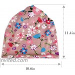 Glamorstar Printed Beanie Chemo Hat Slouchy Cotton Stretch Turban Scarf One Size Flowers Pink at Women’s Clothing store