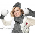 Hat Gloves Scarf Set for Women Ladies Girls Knitted Scarf 3 in 1 Set Winter Black at Women’s Clothing store