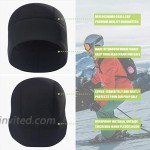 hikevalley Skull Cap Helmet Liner Winter Thermal Fleece Beanie Windproof Hat Main Black Men at Women’s Clothing store