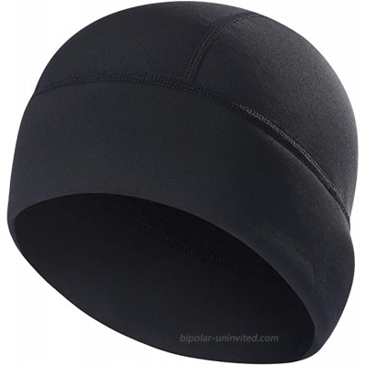 hikevalley Skull Cap Helmet Liner Winter Thermal Fleece Beanie Windproof Hat Main Black Men at  Women’s Clothing store