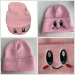 Hotiego Unisex Star Kawaii Knit Hat Plush Smiley Warm Beanie Face Cap Ear Protection Hedging Skullies for Adults TeensPink at Women’s Clothing store