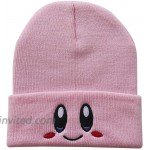 Hotiego Unisex Star Kawaii Knit Hat Plush Smiley Warm Beanie Face Cap Ear Protection Hedging Skullies for Adults TeensPink at Women’s Clothing store