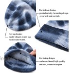jaxmonoy Womans Tie Dye Print Knit Hats and Beanie for Women Winter Men Unisex Wool Warm Cable Knitted Skullies Beanies Hat-Tie Dye Dark Blue at Women’s Clothing store